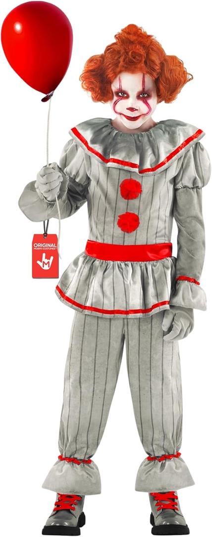 Morph Scary Clown Costume For Boys,Kids Halloween Clown Outfit, Creepy Clowns Dress Up For Boys (Medium)