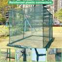 Crop Cage Large Size Plant Protection Tent 6.5'x10' with 2 Zippered Doors, Easy to Install Crop Cages for Garden, Plant Protection Crop Cages for Vegetables Flowers Fruits Herbs(Dark Green)