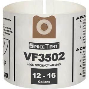 5 Pack VF3502 Replacement for Rigid Shop Vac Bags Size A, compatible with RIDGID 12-16 Gallon Wet/Dry Vacuums, High Efficiency Dust Filter Bags, Part# 23743