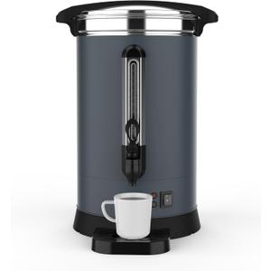 120 Cup Coffee Urn, 18L/4.8Gal Large Capacity Stainless Steel Hot Beverage Dispenser, Fast Brew Rapid Extraction, Auto Temperature Control Faucet, Commercial Hot Water Urn for Party Buffet Catering