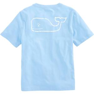 vineyard vines Girls' Vintage Whale Short-Sleeve Pocket Tee (Medium, Jake Blue)
