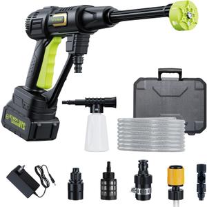 Cordless Pressure Washer Battery Powered; 990 PSI Cordless Power Washer with 4.0Ah Battery&Charger & 6-in-1 Nozzle; Portable Power Washer Cordless for Home; Battery Pressure Washer for Car Wash, Yard