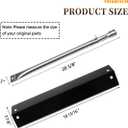 Hisencn Replacement Parts for Chargriller 5050, 3001, 5650, 3008, 3030, 4000, King Griller 5252, Burner Tube, Porcelain Steel Heat Plate Tent, Ignitor for Chargriller 3 Burner Gas Grill