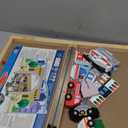 Melissa & Doug 18-Piece Wooden Take-Along Tabletop Town, 4 Rescue Vehicles, Play Pieces, Bridge
