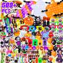 600 Pcs Halloween Party Favors for Kids, Fidget Toys Bulk, Prizes for Kids, Halloween Toys Treats Gifts, Carnival Treasure Classroom Prizes Box, Goodie Bag Stuffers, Party Toy Supplies
