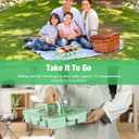 2 x Caperci Snackle Box Container - Large 10-Compartment Divided Serving Tray with Lid and Handle, Built-in 2 Dip Containers, Dishwasher Safe, Leak-Proof, Wheat Straw, BPA-Free (Green)