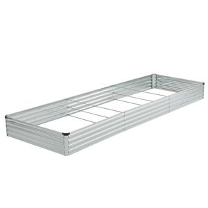 Foxlang 12x4x1ft Galvanized Raised Garden Bed,Outdoor Planter Box Metal Patio Kit Planting Bed for Vegetables Flowers Herb,Silver