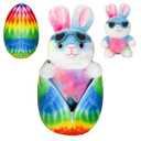 Easter Bunny Egg Toy with Zipper – Easter Bunny Egg Plush Pillow Decoration – Soft and Cuddly for Boys and Girls Plush Toy