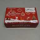 BLOOMWIN Window Lights Christmas Decor Ring Lights with Ornament LED Curtain Lights Indoor Outdoor USB 9.8ft Warm White Christmas String Lights Hanging 3D Novelty Xmas Tree Home Garden Decorations