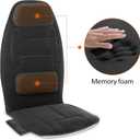 Snailax Vibration Back Massager with Heat, Massage Chair Pad with Neck Lumbar Memory Foam, 10 Vibration Motors,5 Modes, Gifts, No shiatsu