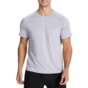 Men's Sun Protection Shirts Lightweight Athletic Quick Dry Rash Guard Cooling Tee (Gray, XXXL)