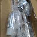 41-124 Inch Heavy Duty Silver Tension Curtain Rod - No Drilling, Adjustable, Rust-Proof for Outdoor, Living Room, Bathroom