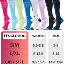 fenglaoda Compression Socks Women Men 6 Pairs, Knee High Best Support Circulation Socks for Running, Travel, Flight, Nurse