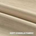 FUTEI Pack of 2 Chenille Throw Pillow Covers 24x24 Inch, Beige | Double-Sided Elegant Line Textured Design,Side Hidden Zipper,Machine Washable,Pill-Resistant,Colorfast,Insert Not Included.