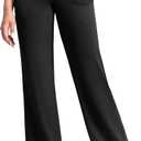 POSHDIVAH Women's Creamluxe Elastic Bottoms Straight Leg Sweatpants High Waisted Yoga Athletic Joggers with Pockets
