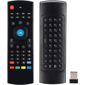 MX3 2.4G Mini Wireless Keyboard,Multifunctional Air Mouse with Input Voice Infrared Remote Control for Android TV Box Projector PC MAC PS3 Pad Xbox:MX3-NC-V