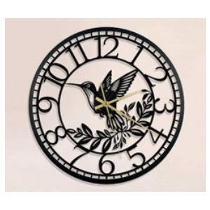 Big Wall Clock Living Room Decor Quiet No Ticking Kitchen Decoration Modern Wooden Black Clock Wall Decor Black standard 15.7in