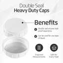 kitchentoolz 3-Pack 2.5 Gallon Water Container Jugs HDPE Carboy with Screw Caps & Top Handles Heavy-Duty Water Storage Made in USA