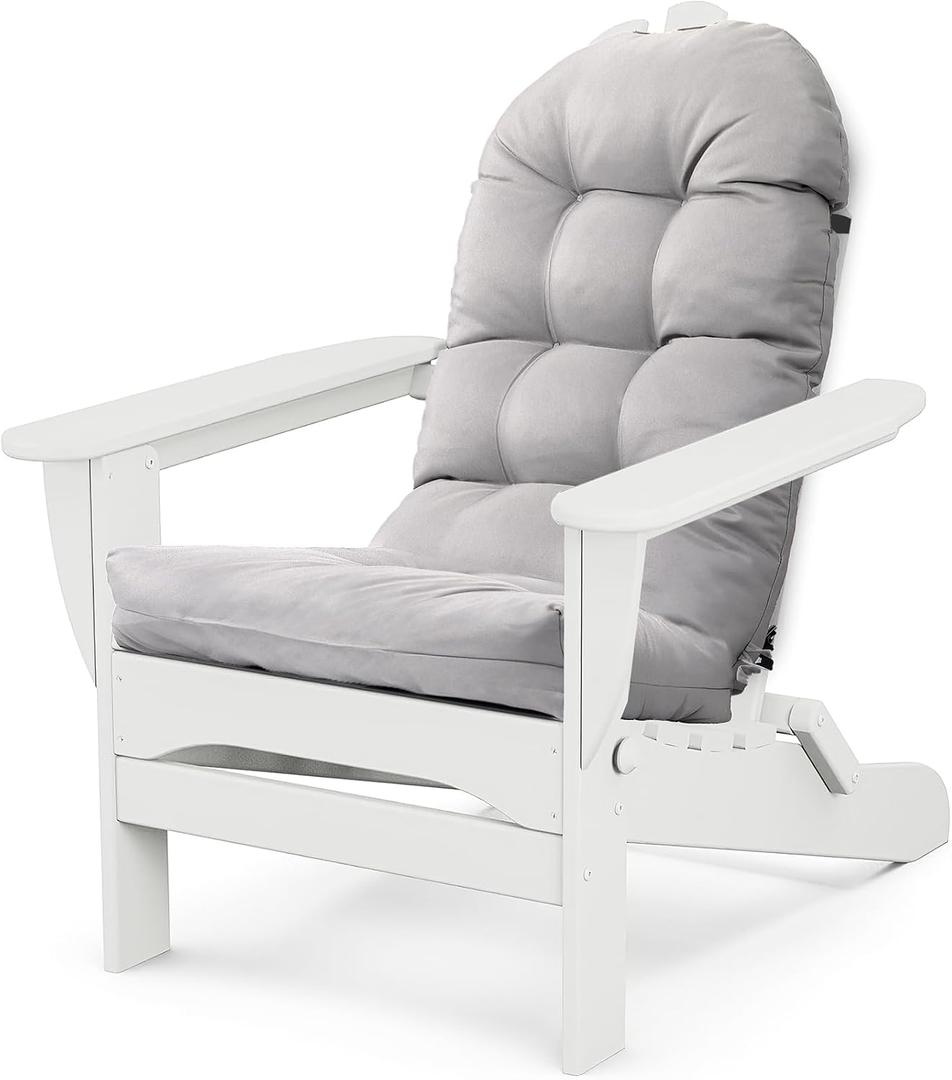 Adirondack Chair Cushion, Thick Indoor/Outdoor Rocking Chair Cushion with High Elasticity PP Cotton, Fade-Resistant, 44'x19'x4, 44x19in