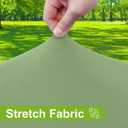 Smiry Round Spandex Tablecloth, Elastic Fitted Washable Tablecloths for 36"-44" Tables, Waterpoof Stretch Picnic Table Cover for Dining, Indoor and Outdoor, Sage Green, For Up to 36"-44" Round