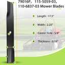 115-5059-03 mower blades Replace toro 115-5059-03 79016P 110-6837-03 112-9759-03 Blades, Compatible with toro timecutter 50 inch blades, toro ss5000 blade, toro mx5060, 75755, 50 inch zero turn blade