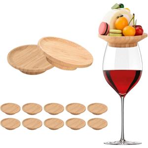 10 Pcs Glass Charcuterie Topper, 4" Mini Charcuterie Boards, Appetizer Plates for Family Gatherings, Restaurants, Bars