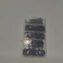 RELBRO Screw Hooks, 6 Sizes Metal Screw in Cup Hooks, 1/2 Inch, 5/8 Inch, 3/4 Inch, 7/8 Inch, 1 Inch, 1-1/4 Inch, Black, 110 Pcs
