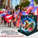 5 x Puerto Rico Christmas Ornament 2025, Double Sided Ceramic Ornaments for Christmas Tree Decorations, for Women and Men, Holiday Coqui Frog Puerto Rico Ornaments