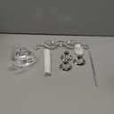 OwnMy 3 Arms Metal Candelabra Candlestick Silver European Elegant Candle Holder Candle Stand for Wedding Dining Table Christmas Party Home Decoration (Silver Tone)