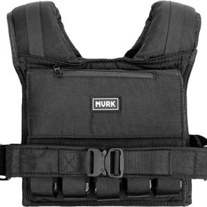 MVRK Weighted Vest for Men Heavy Duty Rucking & Strength Training Vest with Removable Iron Weights, Adjustable 15100lbs, No-Bounce Design for Calisthenics, HIIT & Functional Fitness, 45lbs