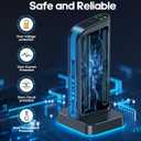 Switch 2 Controller Charger Dock for 2025 Nintendo Switch 2 JoyCon, 2.5H Fast Magnetic Charging Station with LED RGB & Indicator, Compact Joy-Con 2 Detachable Charging Accessories with Cable Protector