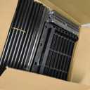 Shoe Rack, 5 Tier Shoe Storage Cabinet with Door 20 Pair Plastic Shoe Shelves Organizer for Closet, Entryway, Hallway, Bedroom, Black