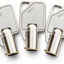 3-Pack 2060 Tubular Replacement Keys Cut to Code 20012100 Compatible with for Sentry Safe, Round Barrel Key Type