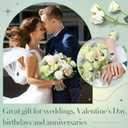 Tigeen Artificial Flowers Artificial Peonies Silk Flowers Faux Peony Fake Peony Silk Hydrangea Bouquet for Wedding Table Centerpiece Floral Vase Decor (White,Green,12 Bundles)