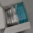 4 Pack Stainless Steel Snack Containers Reusable with Lid, Grab and Go 2 Compartment Snack Food Storage Containers for School Travel and Outdoor Camping Dishwasher Safe