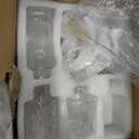 Glass Bud Vase Set of 6 - Small Vases for Flowers, Clear Bud Vases in Bulk, Cute Glass Vases for Centerpieces, Mini Vintage Vase for Rustic Wedding Decorations, Home Table Flower Decor