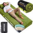 4 Inch GAIALOOP Thick Memory Foam Camping Mattress, Roll Up Floor Sleeping Mat Camp Cot Mattress Pad Travel Camping Couch Bed for Guest Adults Side Sleepers [Twin:75 * 38 * 4"]