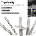 M12 x 1.75 Tap and 10.2mm Drill Bit Set, M2 HSS Metric Drill and Tap Set, Machine Screw Tap Drill Bit Kit for Metal