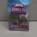 Tub Works Vehicles Bath Cars Mold Free Bath Toys, 6 Pack | Sealed, No Hole Bath Toys Design Keeps Moisture Out | Soft, Squeezable & Float on Water | Fun Baby & Toddler Bath Toys | City Car Bath Toys