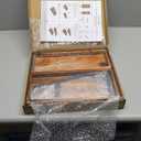 Demigo Acacia Bathroom Organizer Countertop 13.6 x 14 x 6.7 inches, 2-Tier Wood Counter Standing Rack, Countertop Storage Shelf for Organizing Bathroom Kitchen Office Desk Vanity Cosmetic Balcony (Brown)