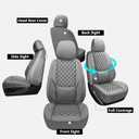 Wrangler Seat Covers 2007-2017 Front Pair, Waterproof Leather Interior Sets with Lumbar Support Custom Fit for Jeep Wrangler JK 2/4 Door Unlimited Sahara/Sport/Rubicon X 392 Willys, Gray