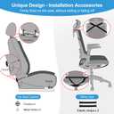 Car Seat Cushion Chair Cushions Set with Back Support,1.2in Memory Foam Pressure Relief Non-Slip Design Truck Seat Cushion for Driving, Ergonomic Chair Seat Pad for Office Gaming Wheelchair