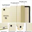 2 x MoKo Trifold Case for Galaxy Tab A9 Plus/A9+ 11 Inch 2023, Champagne Gold | Slim Stand Hard PC Translucent Back Shell Smart Cover, Auto Sleep/Wake, Light, Anti-scratch, 2 Adjustable Angle