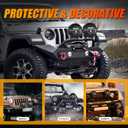 Auxbeam 7 Inch Black Protective Light Covers, Round Offroad Light Shield, Street Road Compliant, 7" Diameter Lens Cap, Snap-On Design, 2 Packs