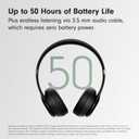Beats Solo 4 - Wireless On-Ear Bluetooth Headphones, Up to 50-Hour Battery Life, Ultra-Lightweight Comfort, Powerful and Balanced Sound, Apple & Android Compatible - Matte Black