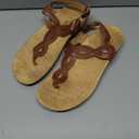 Athlefit Women's Orthopedic Arch Support Sandals Comfortable Thong T-Strap Orthotic Casual Flat Sandals 11