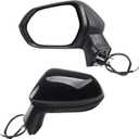 Dasbecan Left Driver Side Door Mirror Compatible with 2020-2025 Toyota Corolla Sedan Power Glass Non-Heated Manual folding Replaces TO1320391 Black Painted (3 Pins)