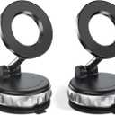 2-Pack Vacuum Suction Magnetic Phone Holder for Car Dashboard, Windshield - Hands-Free Strong Grip Mount with 360 Rotation for iPhone & Android Phones