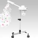 TASALON Professional Facial Steamer on Wheels, Hot Ozone Face Steamer for Facial, Esthetician Steamer for Salon Beauty and Spa, Mist Face Steamer for Facial Deep Cleaning Skin Care Equipment- White