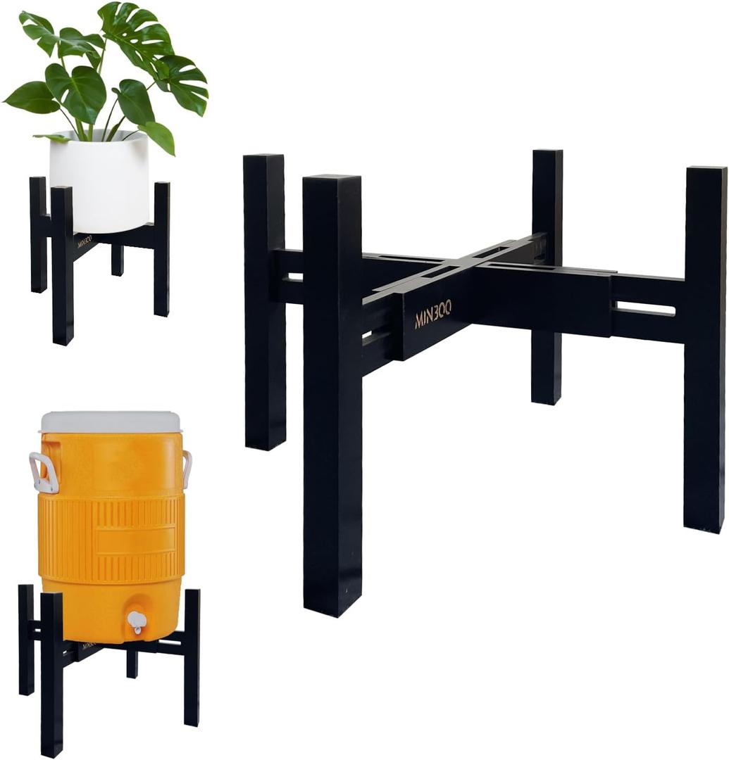 Adjustable Drink Dispenser Holder Water Dispenser Stand - Fit Beverage Dispenser, 3-5 Gallon Glass Water Jar, Water Cooler, Water Filter, Water Crock Dispenser (Black, For 9-14.5" Dispenser) (EXP 08/20/26)